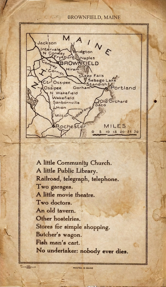 Brownfield, Maine, 1935 Poster